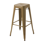 Tabouret de bar de jardin en acier brun vert 75cm h75 - tolix