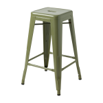 Tabouret de bar de jardin en acier vert jonc 65cm h65 - tolix