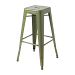 Tabouret de bar de jardin en acier vert jonc 75cm h75 - tolix