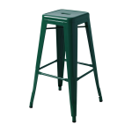 Tabouret de bar de jardin en acier vert mousse 75cm h75 - tolix