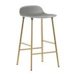 Tabouret de bar en laiton et pp gris 65 cm form - normann copenhagen