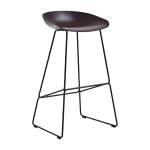 Tabouret de bar en plastique recycl� raisin et pieds en acier noir 75 cm aas 38 2. 0 - hay