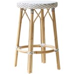 Tabouret de bar en rotin blanc 78 cm simone - sika design