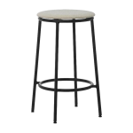 Tabouret de bar en tissu gris clair et acier noir 65�cm circa mlf20 sand mlf20 - normann copenhagen