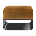 Tabouret bas en velours honey et inox 53x38x36cm stellar - red edition