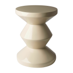 Tabouret beige laqu� zig zag - pols potten