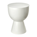 Tabouret blanc laqu� tip tap - pols potten
