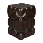 Tabouret en bois de manguier finition noyer 30x30x45cm brooklyn - dutchbone
