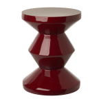 Tabouret bordeaux laqu� zig zag - pols potten