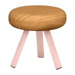 Tabouret en ch�ne et acier baby pink 35 cm smack - mati�re grise