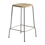 Tabouret en ch�ne et acier gris doux 65 cm soft edge 80 - hay