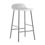 Tabouret en chrome et pp blanc 65 cm form - normann copenhagen