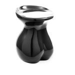 Tabouret corps en polyester laqu� noir 50cm body - pols potten