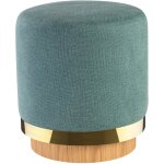 Tabouret en coton bleu indien stool - red edition