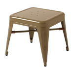 Tabouret pour enfant en acier brun vert mouette - tolix