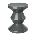 Tabouret gris laqu� zig zag - pols potten