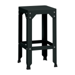 Tabouret haut en acier galvanis� anthracite 63 cm hegoa - mati�re grise