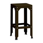 Tabouret haut en acier galvanis� bronze 63 cm hegoa - mati�re grise
