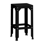 Tabouret haut en acier galvanis� noir mat 63 cm hegoa - mati�re grise