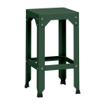 Tabouret haut en acier galvanis� olive 63 cm hegoa - mati�re grise