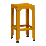 Tabouret haut en acier galvanis� safran 63 cm hegoa - mati�re grise