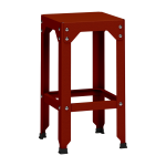 Tabouret haut en acier galvanis� terracotta 63 cm hegoa - mati�re grise