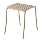 Tabouret de jardin en acier inoxydable beige gris 39, 5x48cm patio - tolix