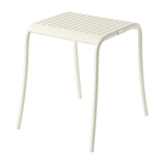 Tabouret de jardin en acier inoxydable blanc perl� 39, 5x48cm patio - tolix