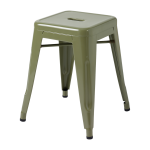 Tabouret de jardin en acier vert jonc 45cm h45 - tolix