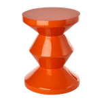 Tabouret orange laqu� zig zag - pols potten