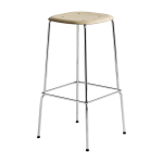 Tabouret plaquage ch�ne et acier 75 cm soft edge 80 - hay