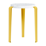 Tabouret en plastique recycl� jaune brioche lou - tiptoe