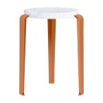 Tabouret en plastique recycl� rouge tangerine lou - tiptoe