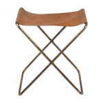 Tabouret pliant en cuir marron nola - broste copenhagen