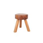 Tabouret rond en pin brun chaud 32, 5 x 30, 5 x 32, 5 cm aml - frama