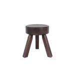 Tabouret rond en pin marron fonc� 32, 5 x 30, 5 x 32, 5 cm aml - frama