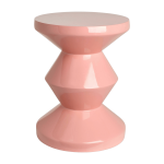 Tabouret rose laqu� zig zag - pols potten