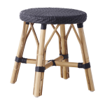 Tabouret en rotin noir 46 cm simone - sika design