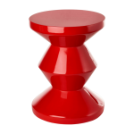 Tabouret rouge laqu� zig zag - pols potten