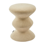 Tabouret en tissu beige zig zag - pols potten