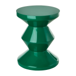Tabouret vert laqu� zig zag - pols potten
