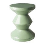 Tabouret vert pastel laqu� zig zag - pols potten