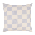 Taie d'oreiller carr�e en popeline de coton bio � carreaux bleu 60 x 60 cm sheldon - nobodinoz
