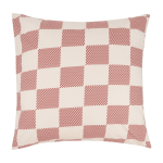 Taie d'oreiller carr�e en popeline de coton bio � carreaux rouge 60 x 60 cm sheldon - nobodinoz