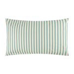 Taie d'oreiller en popeline de coton bio � rayures bleu turquoise 50 x 75 cm leonard - nobodinoz