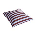 Taie d'oreiller � rayures bordeaux et bleu ciel 60 x 50 cm �t� - hay