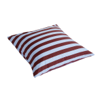 Taie d'oreiller � rayures bordeaux et bleu ciel 60 x 50 cm �t� - hay