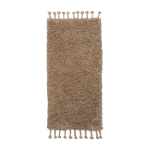 Tapis de bain � poils longs en coton beige 70 x 140 cm amass - ferm living