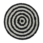 Tapis de bain rond en coton monochrome 120 cm - hkliving