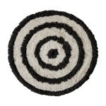 Tapis de bain rond en coton monochrome 80 cm - hkliving